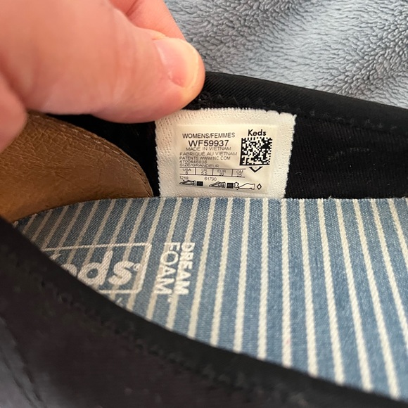 Keds Black Ballerina Style Sneakers Size 8 - Picture 5 of 5